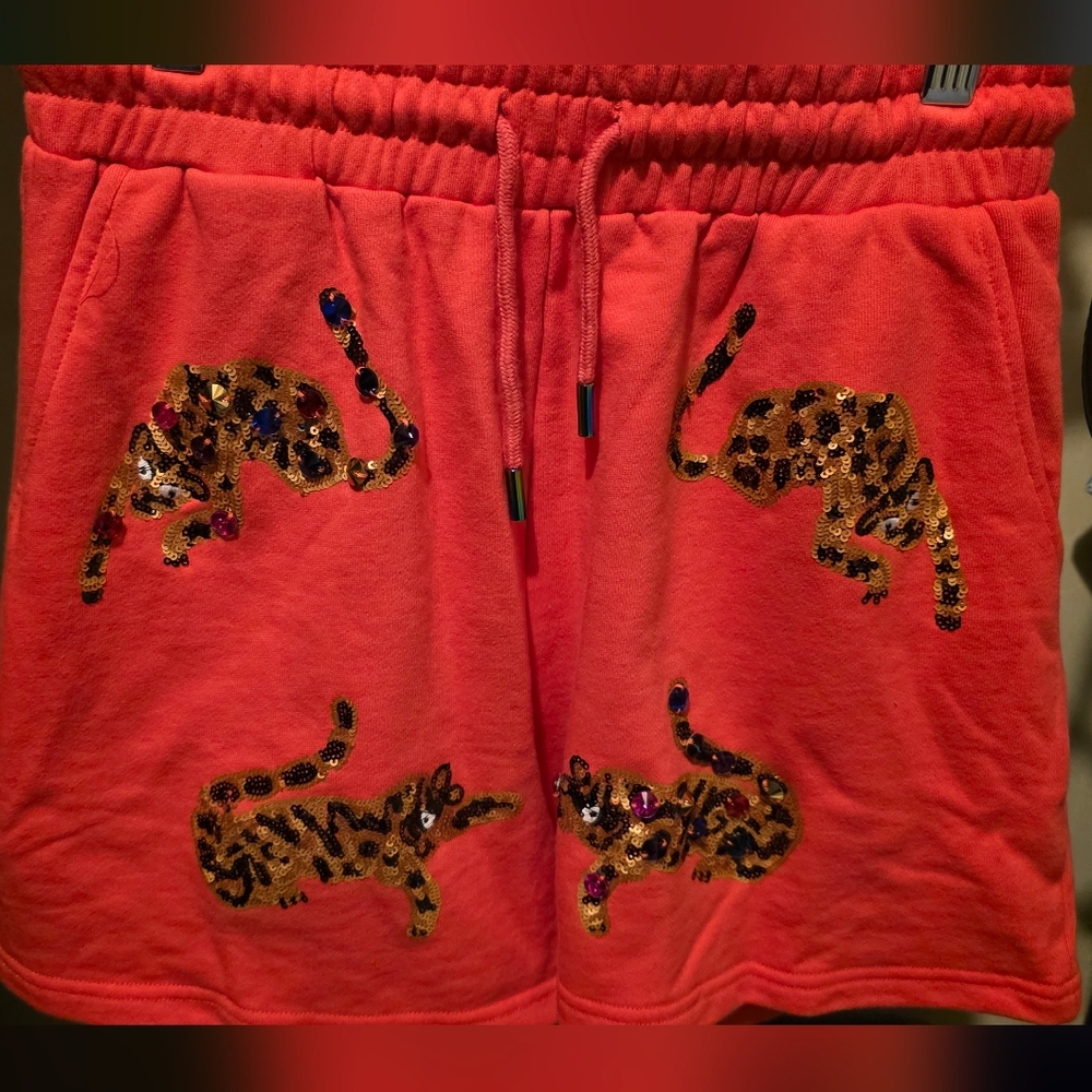 Queen of Sparkle High Waist Shorts In Size Medium.  New Without Tags